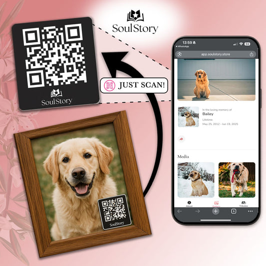SoulStory Pet Memorial Kit + FREE Memorial Gemstone